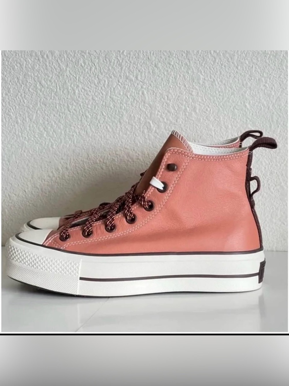 Converse Platform High Top Sneakers - Coral Pink - Picture 2 of 2